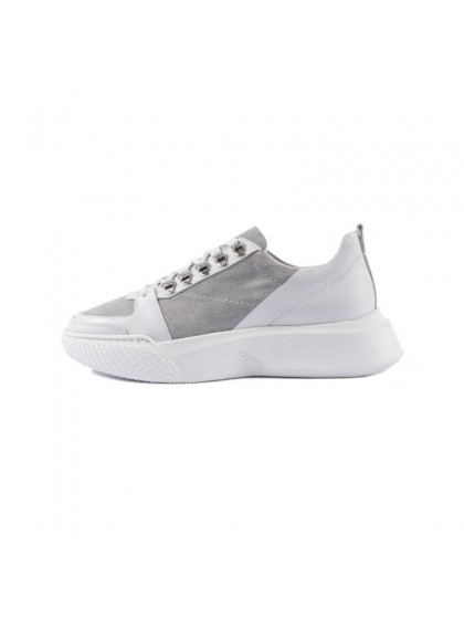 SOFTIES ΔΕΡΜΑΤΙΝΟ SNEAKER ΛΕΥΚΟ