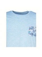 FYNCH HATTON T-SHIRT WITH POCKET LIGHT BLUE