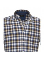 FYNCH HATTON PLAID SHIRT BLUE