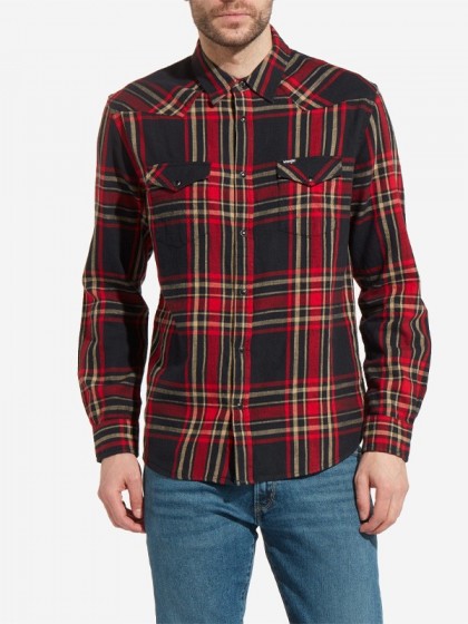 WRANGLER PLAID SHIRT RED