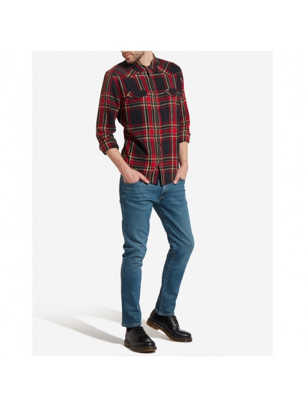 WRANGLER PLAID SHIRT RED