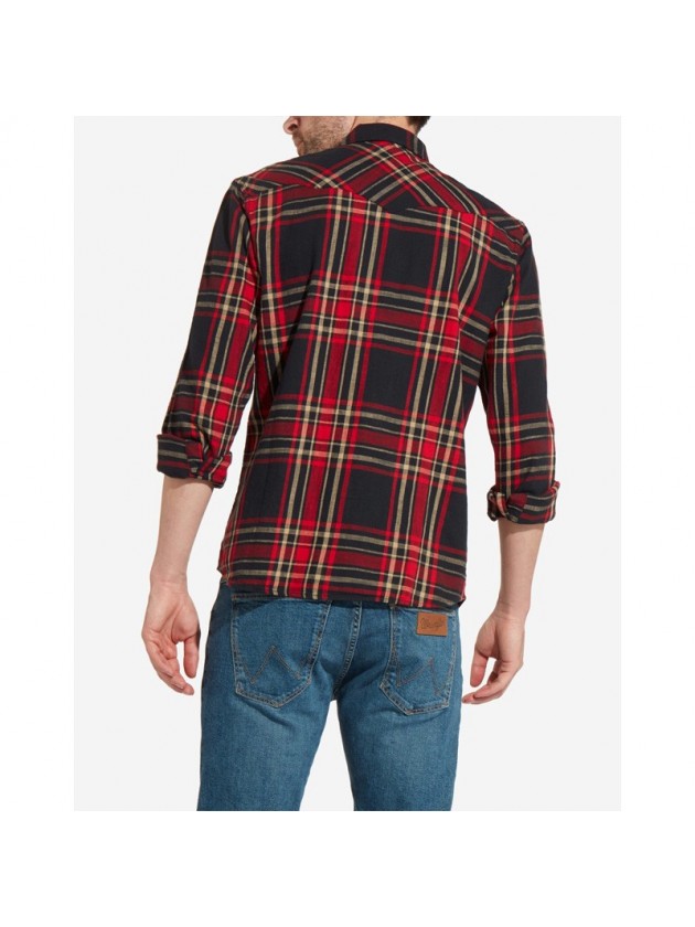WRANGLER PLAID SHIRT RED
