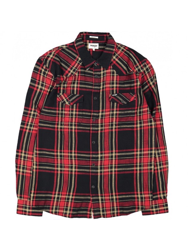 WRANGLER PLAID SHIRT RED