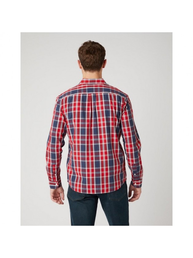 WRANGLER PLAID SHIRT RED BLUE