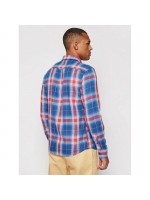 WRANGLER PLAID SHIRT BLUE