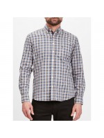 FYNCH HATTON PLAID SHIRT BLUE