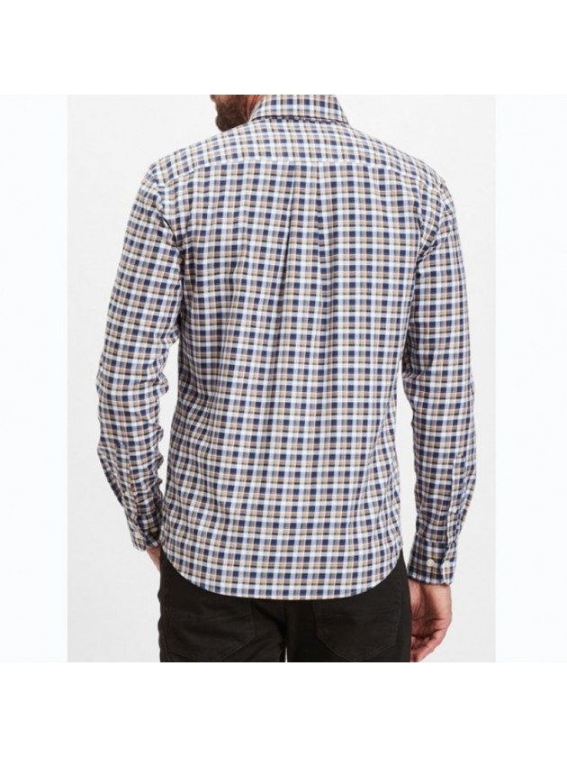 FYNCH HATTON PLAID SHIRT BLUE