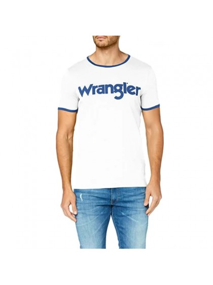 WRANGLER ΜΠΛΟΥΖΑ ΛΑΙΜΟΚΟΨΗ ΜΕ ΣΤΑΜΠΑ ΛΕΥΚΗ