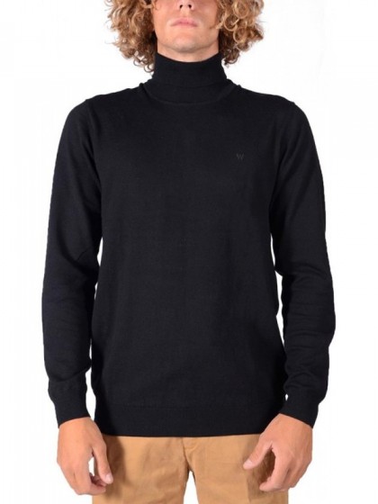 WRANGLER ROLL NECK KNIT BLACK