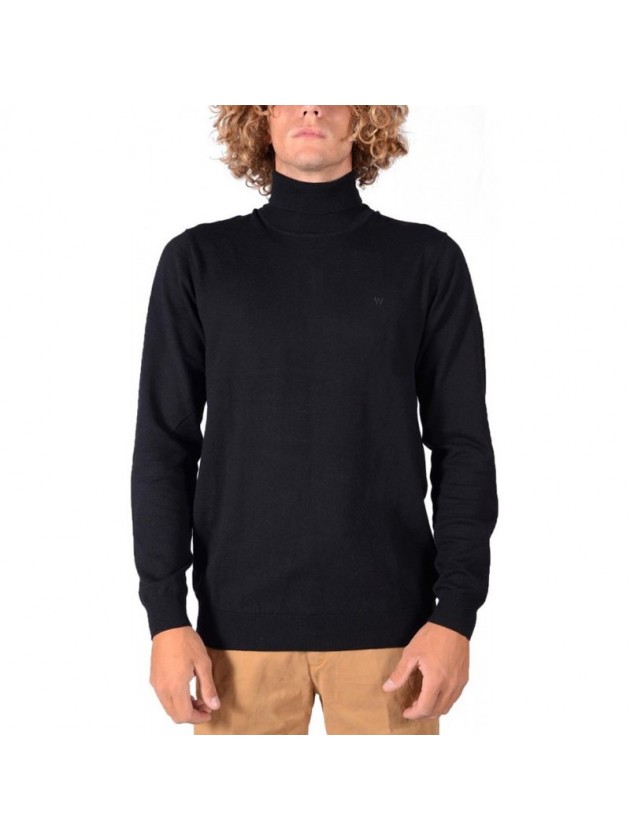 WRANGLER ROLL NECK KNIT BLACK