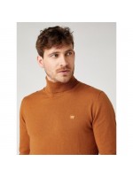 WRANGLER ROLL NECK KNIT NUTMEG MAROON
