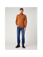WRANGLER ROLL NECK KNIT NUTMEG MAROON