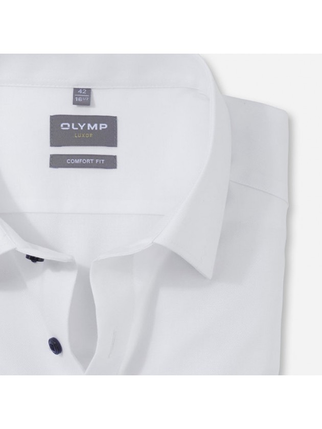 OLYMP LUXOR ΠΟΥΚΑΜΙΣΟ ΜΟΝΟΧΡΩΜΟ ΛΕΥΚΟ