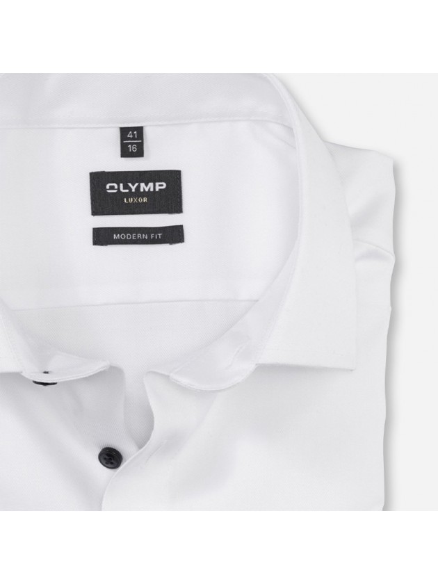 OLYMP LUXOR ΠΟΥΚΑΜΙΣΟ ΜΟΝΟΧΡΩΜΟ ΛΕΥΚΟ