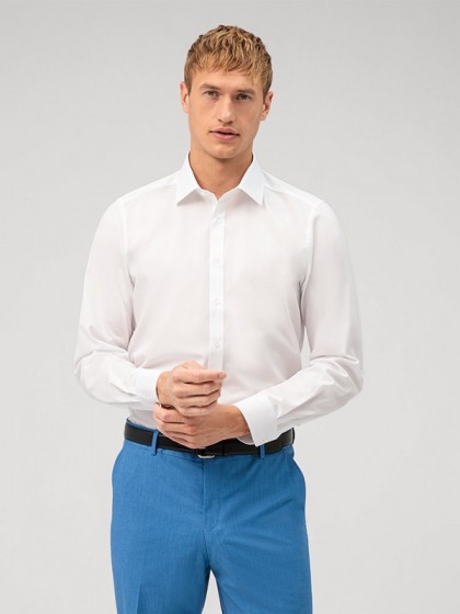 OLYMP ΠΟΥΚΑΜΙΣΟ LEVEL FIVE ΛΕΥΚΟ SLIM FIT