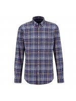 FYNCH HATTON ΠΟΥΚΑΜΙΣΟ FLANNEL ΜΠΛΕ