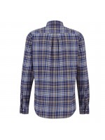 FYNCH HATTON ΠΟΥΚΑΜΙΣΟ FLANNEL ΜΠΛΕ