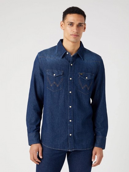 WRANGLER ΠΟΥΚΑΜΙΣΟ ΤΖIΝ ΜΠΛΕ
