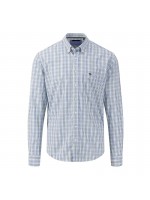 FYNCH-HATTON PLAID SHIRT BLUE-BORDEAUX