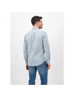FYNCH-HATTON PLAID SHIRT BLUE-BORDEAUX