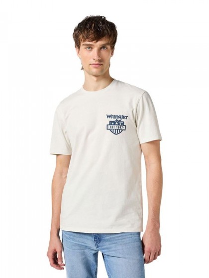 WRANGLER ΜΠΛΟΥΖΑ ΜΕ ΣΤΑΜΠΑ ΛΕΥΚΗ