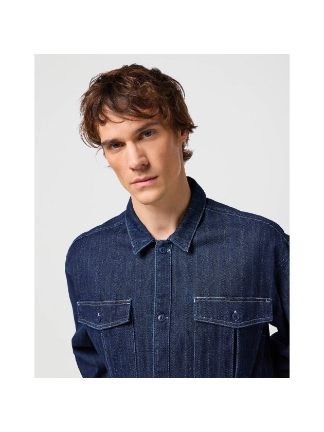 WRANGLER ΠΟΥΚΑΜΙΣΟ JEAN ΜΠΛΕ