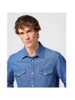 WRANGLER ΠΟΥΚΑΜΙΣΟ JEAN ΜΠΛΕ