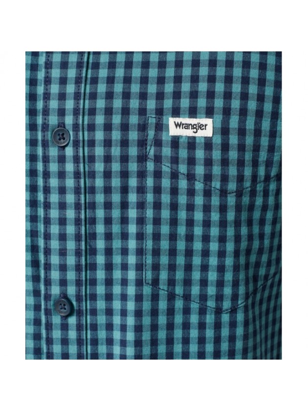 WRANGLER ΠΟΥΚΑΜΙΣΟ ΚΑΡΩ ΜΠΛΕ