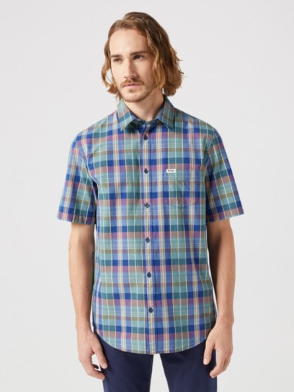WRANGLER ΠΟΥΚΑΜΙΣΟ ΚΑΡΩ ΜΠΛΕ
