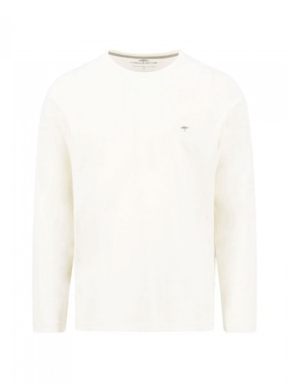 FYNCH HATTON ΜΠΛΟΥΖΑ ΜΑΚΡΥ ΜΑΝΙΚΙ OFF WHITE