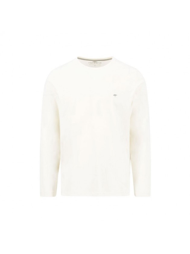 FYNCH HATTON ΜΠΛΟΥΖΑ ΜΑΚΡΥ ΜΑΝΙΚΙ OFF WHITE