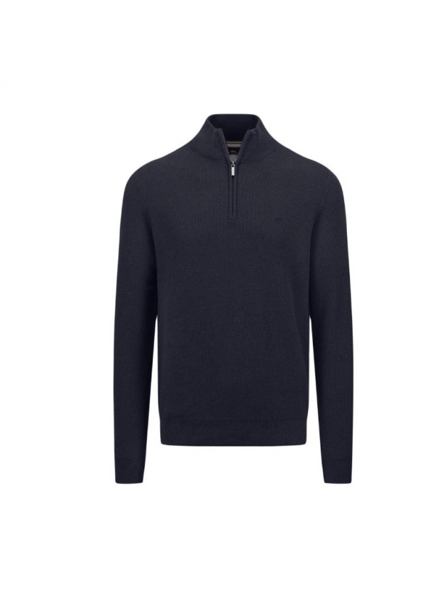 FYNCH HATTON ΠΛΕΚΤΟ ZIP ΑΝΑΓΛΥΦΟ NAVY