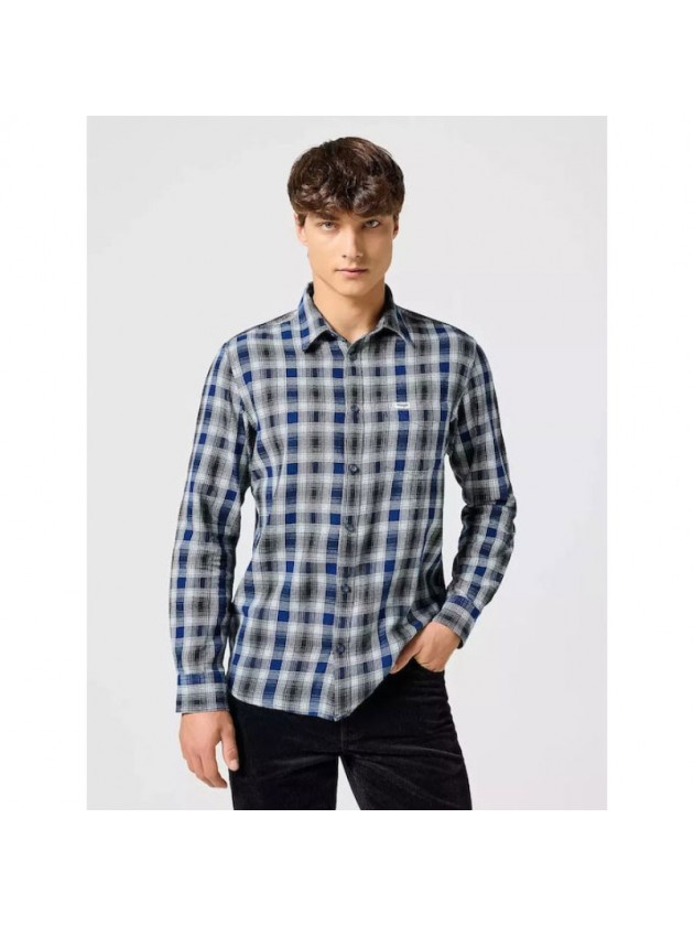WRANGLER ΠΟΥΚΑΜΙΣΟ ΚΑΡΩ ΜΠΛΕ