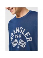 WRANGLER ΜΠΛΟΥΖΑ ΜΕ ΣΤΑΜΠΑ ΜΠΛΕ