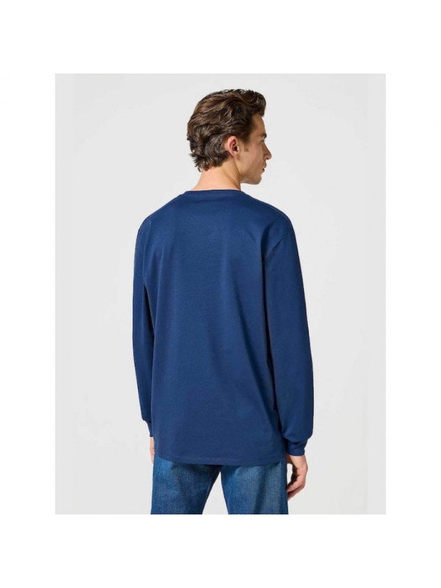 WRANGLER ΜΠΛΟΥΖΑ ΜΕ ΣΤΑΜΠΑ ΜΠΛΕ