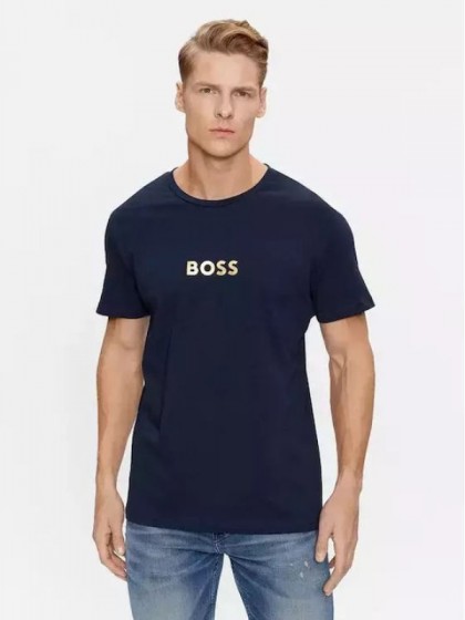 BOSS ΜΠΛΟΥΖΑ ΜΕ ΣΤΑΜΠΑ ΜΠΛΕ