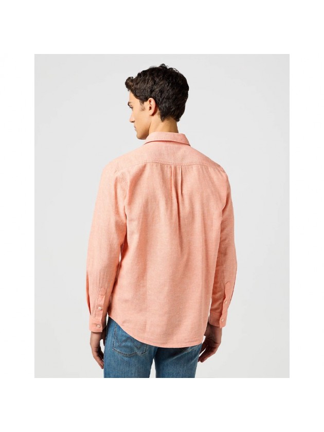 WRANGLER  ΠΟΥΚΑΜΙΣΟ ΜΟΝΟΧΡΩΜΟ ΠΟΡΤΟΚΑΛΙ