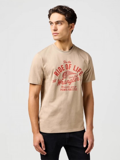 WRANGLER T-SHIRT OFF WHITE