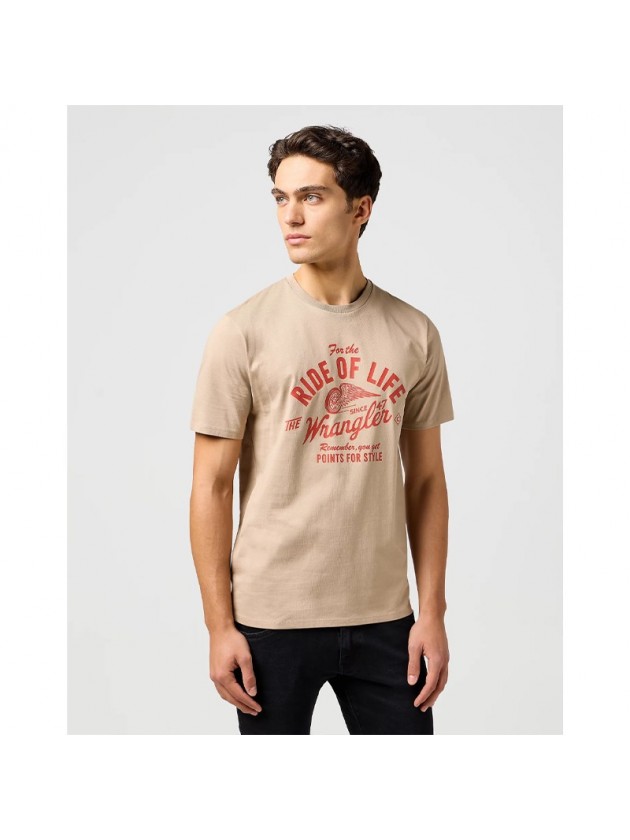 WRANGLER T-SHIRT OFF WHITE