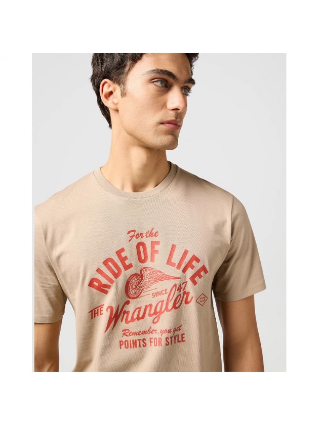 WRANGLER T-SHIRT OFF WHITE