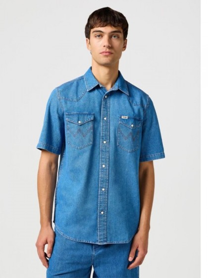 WRANGLER SHIRT JEAN BLUE