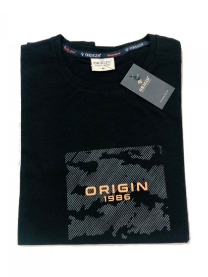 ORIGIN T-SHIRT ΜΕ ΤΥΠΩΜΑ ΜΑΥΡΟ