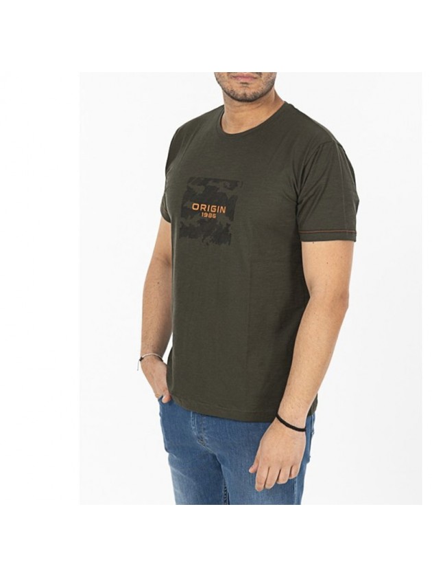 ORIGIN T-SHIRT ΜΕ ΤΥΠΩΜΑ ΧΑΚΙ