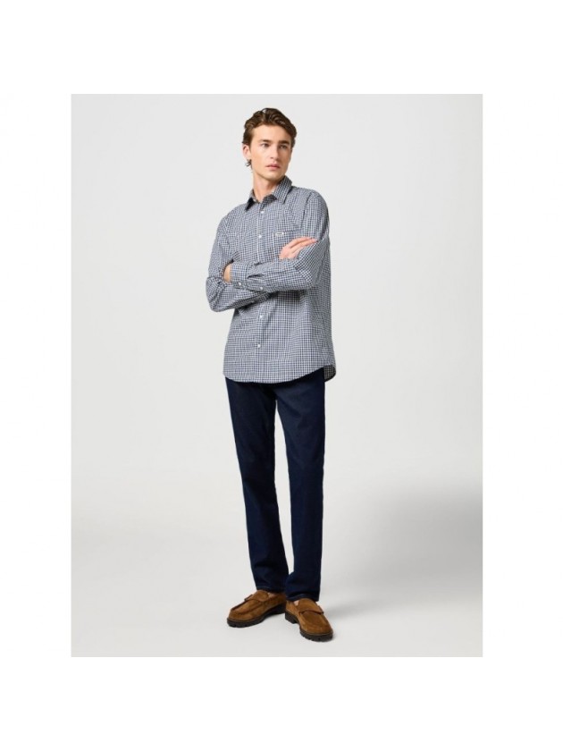WRANGLER ΠΑΝΤΕΛΟΝΙ JEAN GREENSBORO ΜΠΛΕ REGULAR FIT