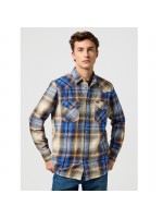 WRANGLER  ΠΟΥΚΑΜΙΣΟ ΚΑΡΩ ΤΑΜΠΑ-ΜΠΛΕ