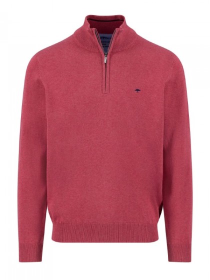 FYNCH HATTON ΠΛΕΚΤΟ ZIP ΦΕΡΜΟΥΑΡ BERRY