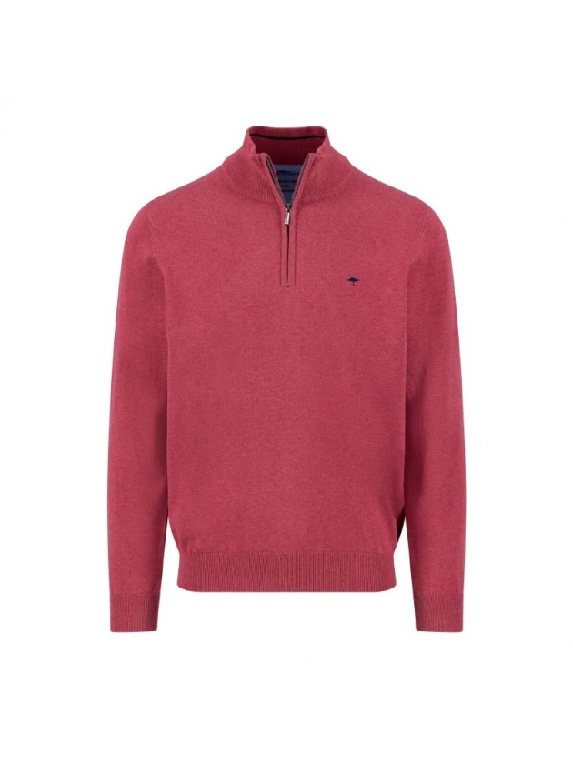 FYNCH HATTON ΠΛΕΚΤΟ ZIP ΦΕΡΜΟΥΑΡ BERRY