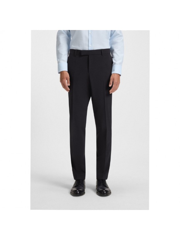 BOSS SLIM FIT WOOL BLEND PANTS BLUE