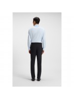 BOSS SLIM FIT WOOL BLEND PANTS BLUE