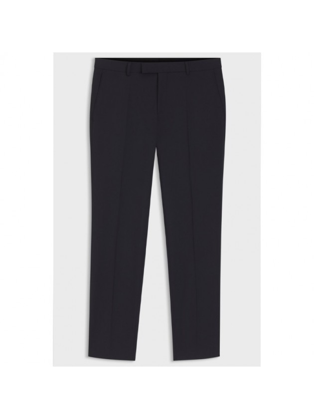 BOSS SLIM FIT WOOL BLEND PANTS BLUE